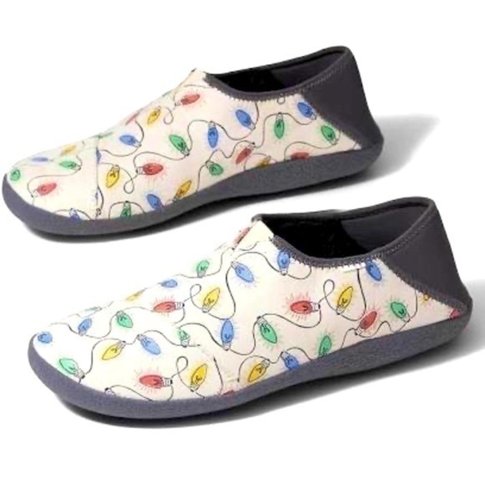 Toms Men Rodeo Birch Glow in the Dark Christmas Light Holiday Slide Slipper Shoe